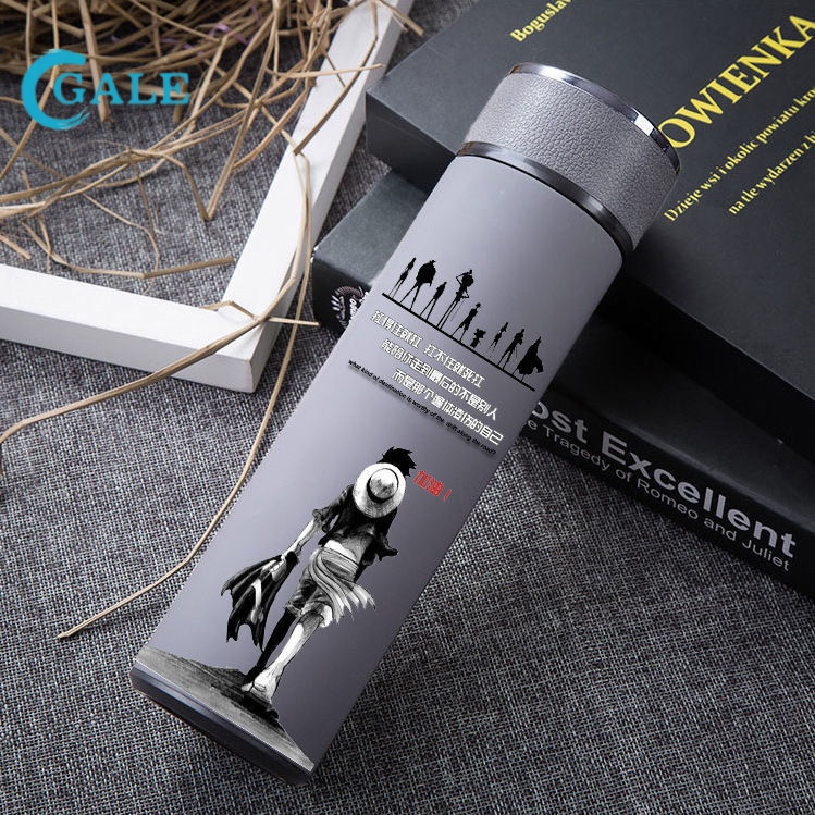 Bình Nước Giữ Nhiệt Bằng Thép Không Gỉ 304 Họa Tiết Hoạt Hình one piece