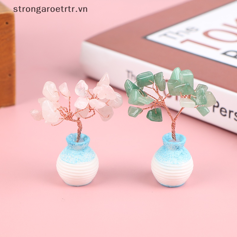 1 Cây Đá Thạch Anh Tím Mini Trang Trí Nhà Cửa