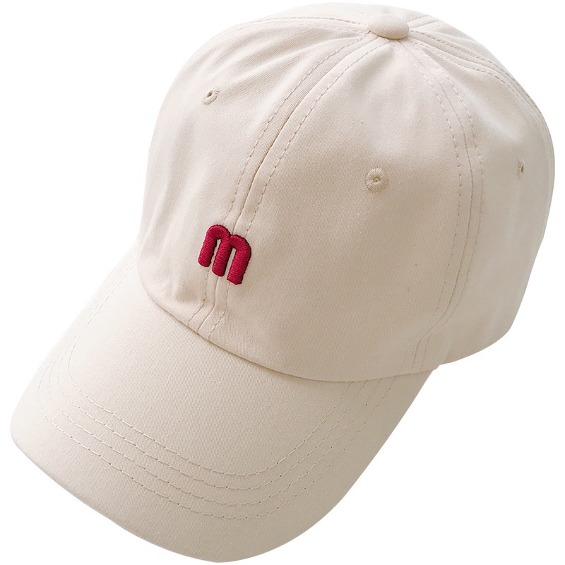 Mũ Lưỡi Trai Unisex Thêu Chữ M Thời Trang