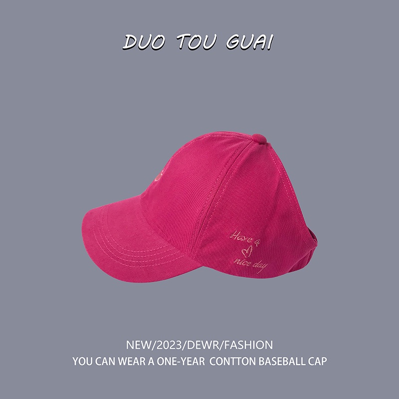 Mũ Lưỡi Trai Thêu Hình Trái Tim Phong Cách Hàn Quốc Thời Trang Cho Nữ