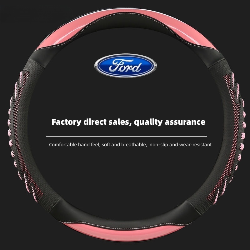 Vỏ Bọc Vô Lăng Bằng Da Cho Xe Hơi Ford Everest Ecosport Territory Ranger Expedition Raptor Mustang