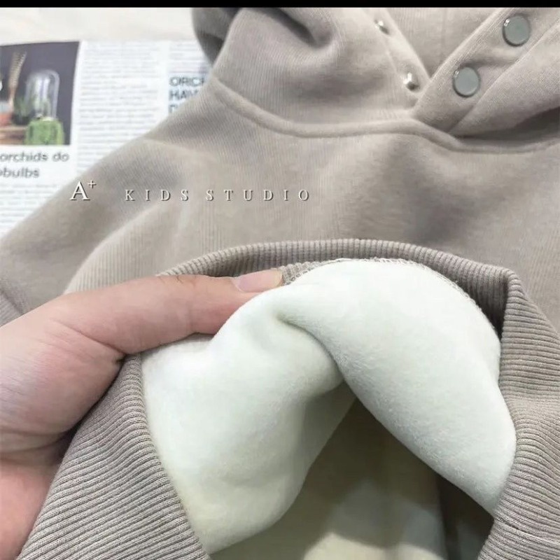 Áo Khoác Hoodie Dày Dặn Giữ Ấm Mùa Đông Kiểu Dáng Mới Dành Cho Bé Trai Và Bé Gái