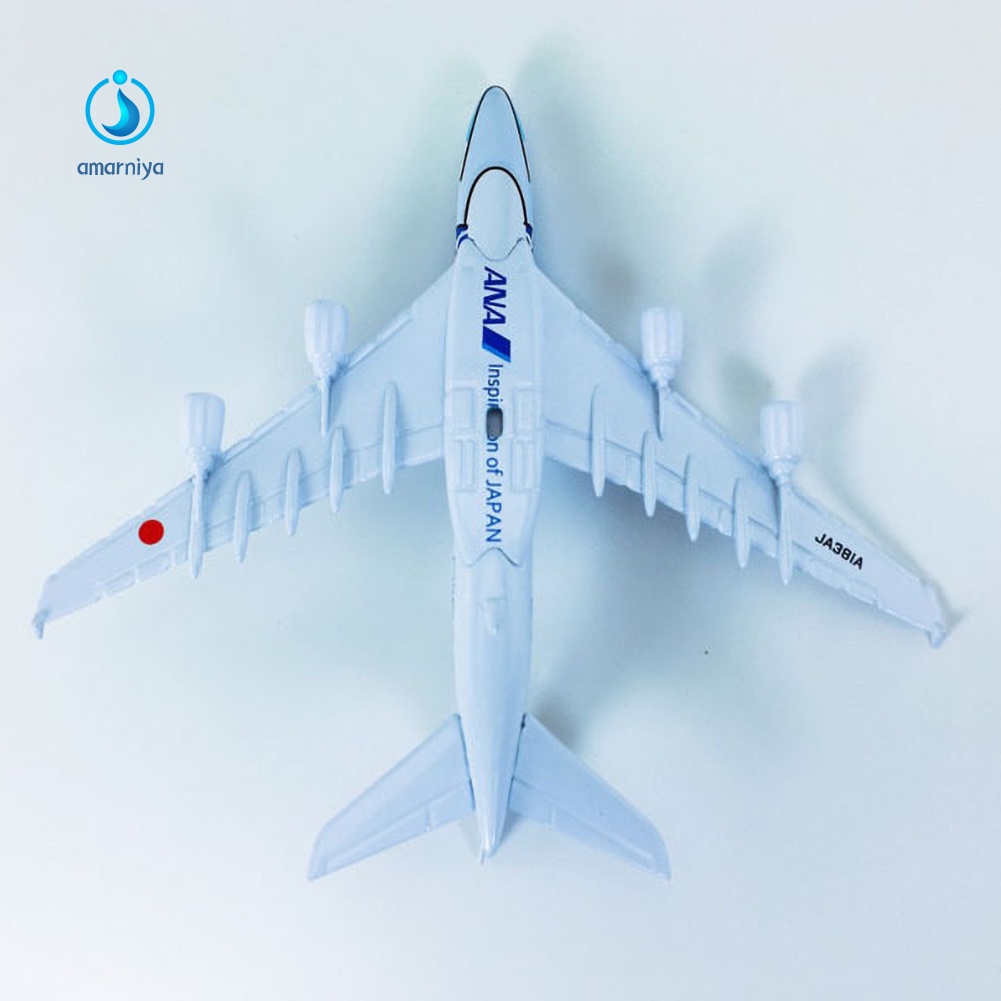 Mô Hình Máy Bay Mini AMAR 1 / 500 ANA A380 Chất Liệu Hợp Kim