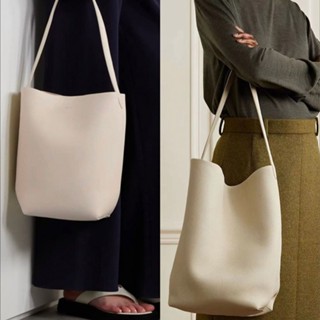 The Row Da Thật Chính Hãng Phong Cách Mới Túi Xô Túi Đeo Vai Cao Cấp Lychee Hạt Da Bò Túi Tote Dung Tích Lớn