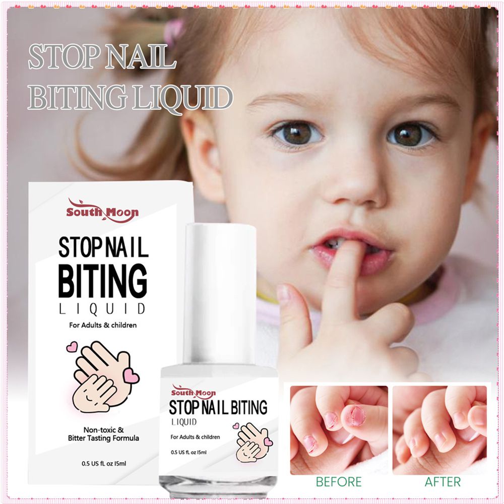 Dung dịch cắn móng tay South Moon Stop Trẻ em Người lớn Dung dịch chống cắn móng Sửa chữa Nứt móng Bong tróc Dưỡng ẩm cho móng Dung dịch chăm sóc cơ thể không độc hại 15ml TOGO