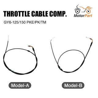 Motoparts shop 50/125/150cc motorcycle throttle cable scooter accelerator cables for gy6 engine