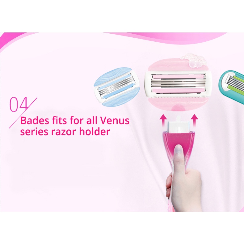 Gillette Venus Set 3 Lưỡi Cạo 3 Lớp Với Lưỡi Dao Cạo Mịn Thay Thế Cho Nữ Giới