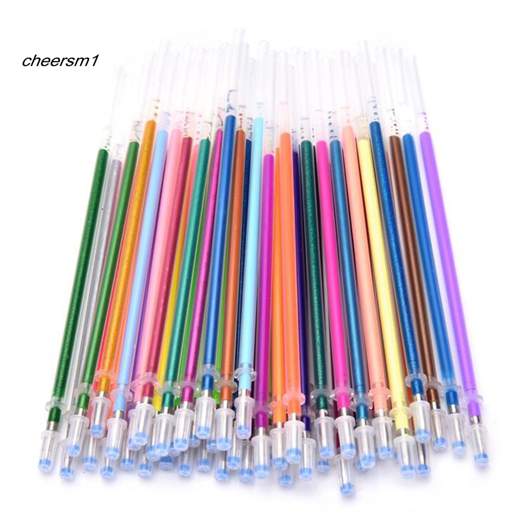 Set 12 Ruột Bút Gel 1mm Màu Nước Nhanh Khô Lâu Trôi