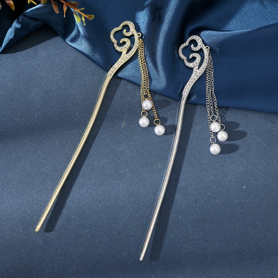 Trâm Cài Tóc Hình Đám Mây Đính Đá Phong Cách Trung Hoa