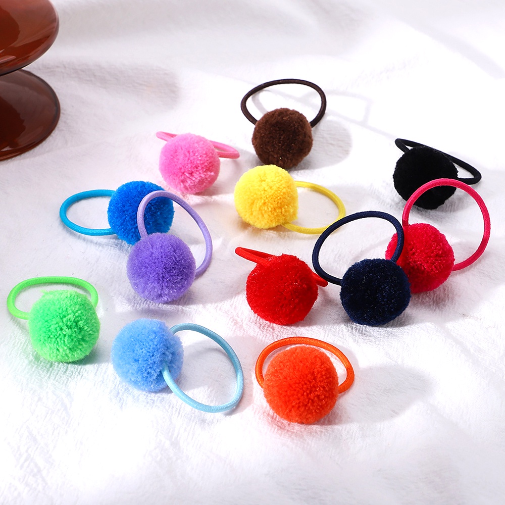 Set 2 / 6 / 12 Dây CộT TóC Co GiãN NhiềU MàU Dễ Thương Cho Bé GáI