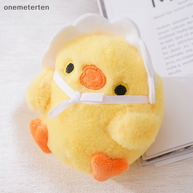 Rten Móc Khóa Hình Gà Nhồi Bông Mini Màu Vàng Dễ Thương