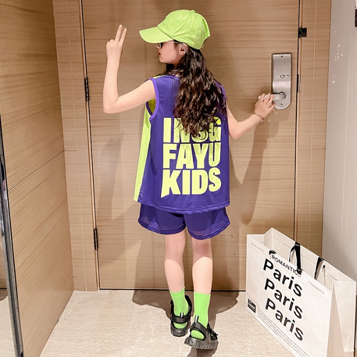 Bộ Quần Áo Ngắn Tay Thời Trang Mùa Hè Hàn Quốc 2023 Cho Bé Gái