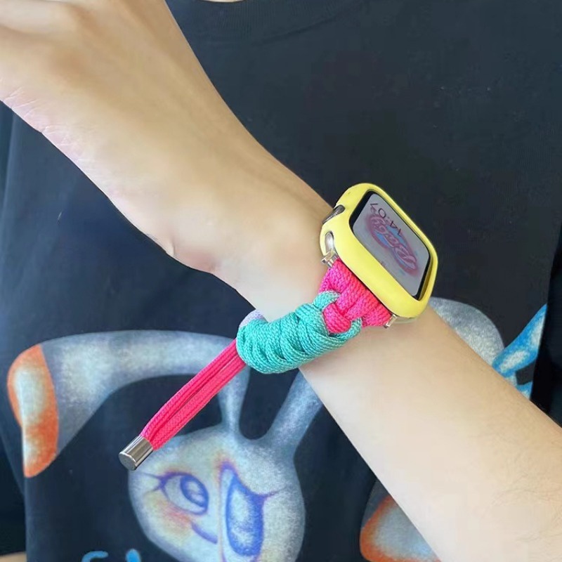 Dây Đeo Đồng Hồ Bằng Nylon Đan Cho iwatch Ultra 49mm 45mm 44mm 42mm 41mm 40mm 38mm 8 7 6 5 se 4 3