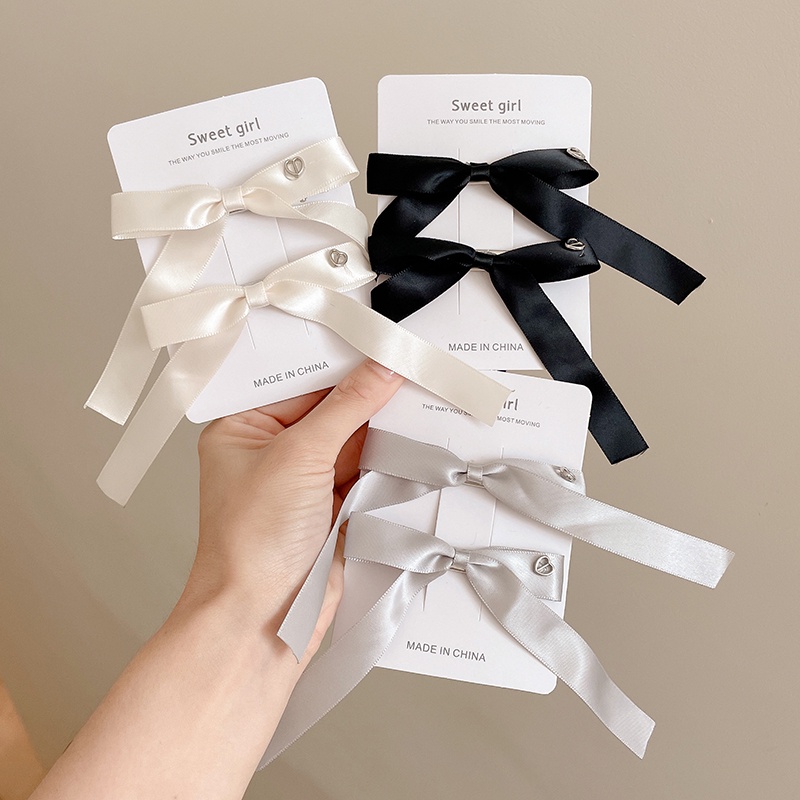 Kẹp Tóc Nơ Ruy Băng Phong Cách Mới Cho Nữ