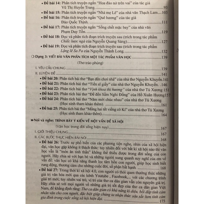 Sách - Hướng dẫn Viết, Nói và Nghe các dạng Văn Lớp 8