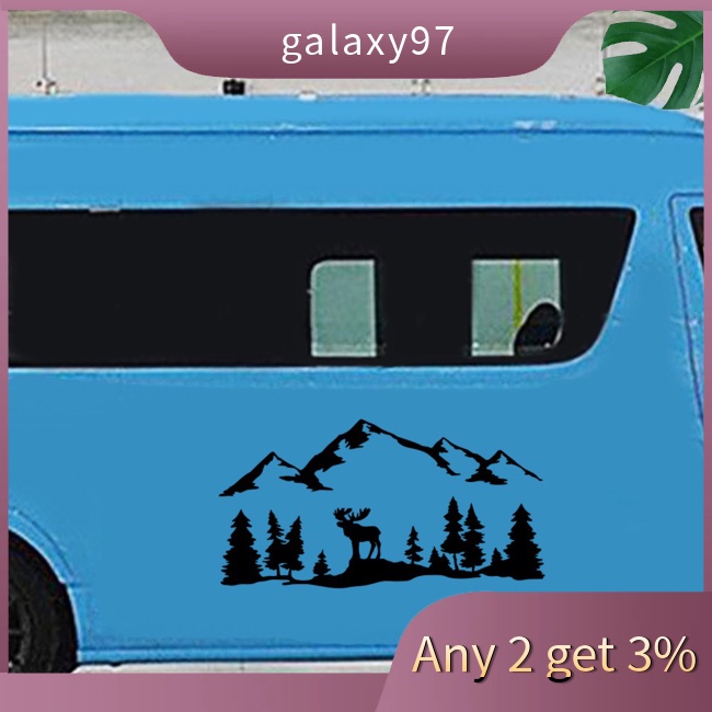 Miếng Dán Trang Trí Thân Xe Hơi Họa Tiết Rừng Cây / Núi Độc Đáo Cho Rv Camper galaxy D-1414