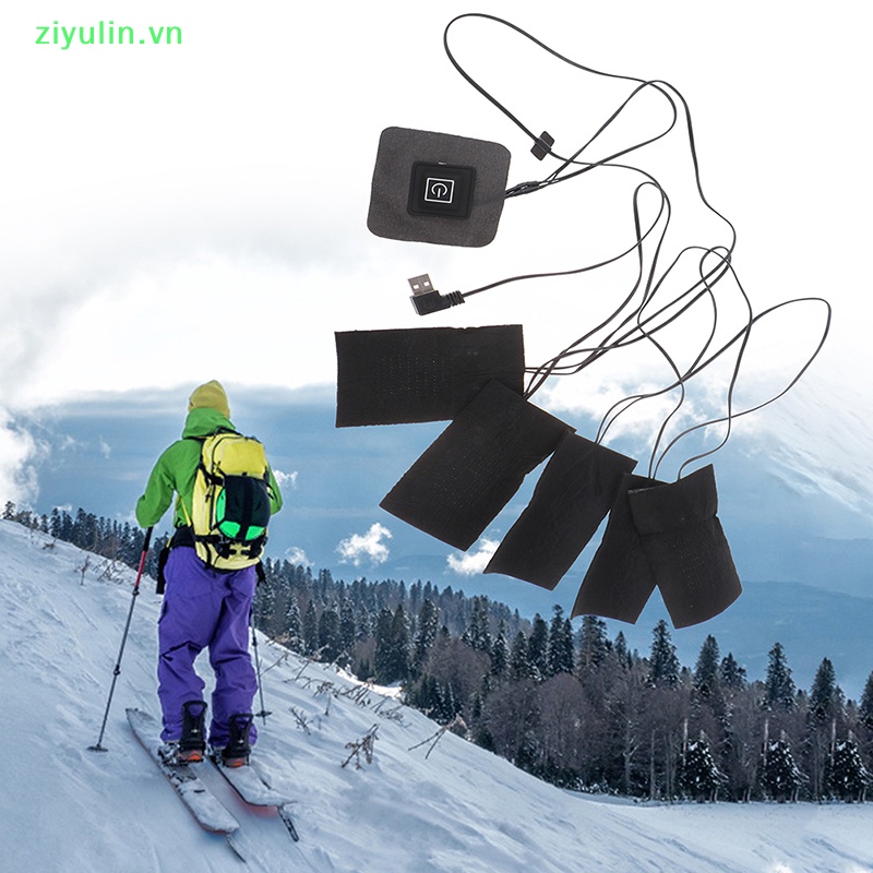 Ziyulin 5sheet set usb áo khoác sưởi điện ấm áp mùa đông heag vest pads for diy vn
