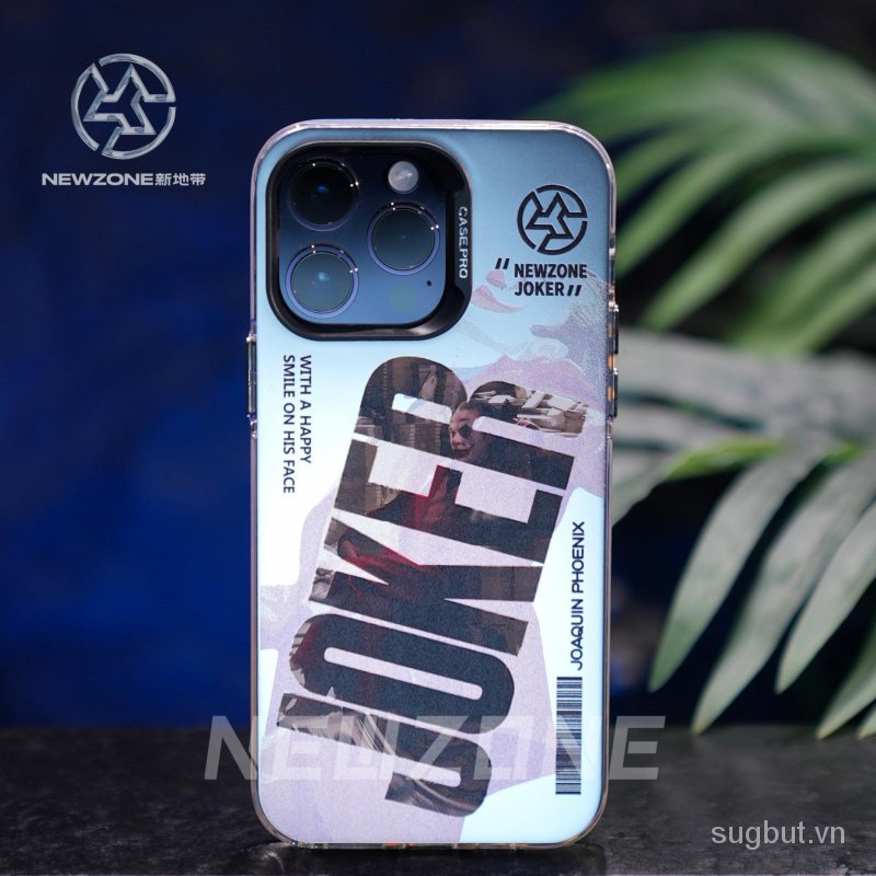 Ốp Điện Thoại Cứng Chống Sốc Họa Tiết Chú Hề Màu Bạc Cho iPhone 11 12 pro max 13 pro max 14 pro max 12pro