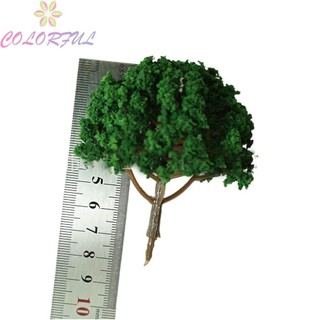 【COLORFUL】Model Tree Decorate Diorama Green Plastic Roadway Sand Table Set Train Tree