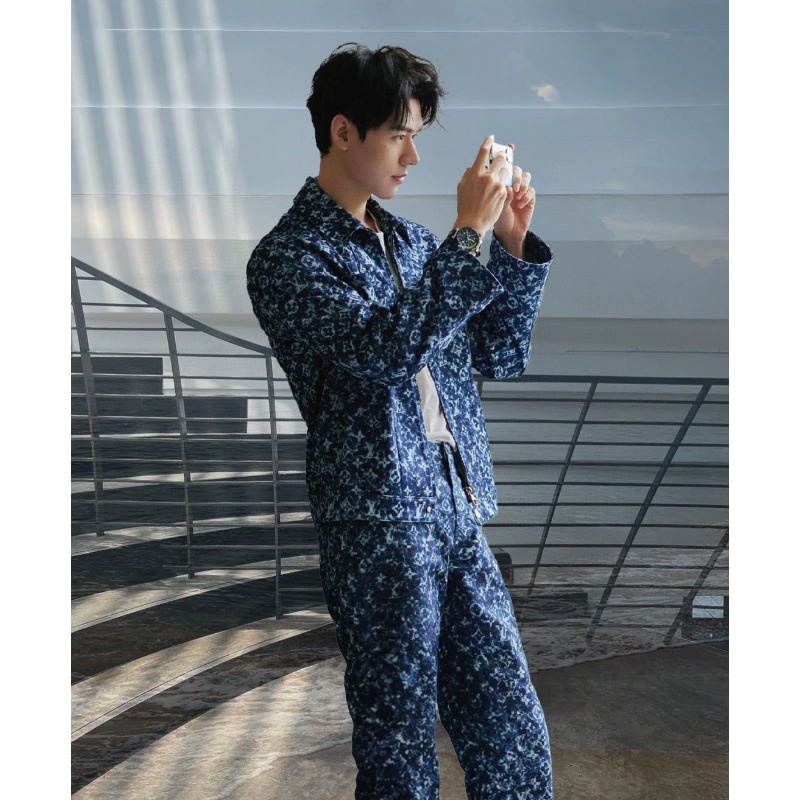 ❤️❤️ ❤️❤️ Áo Khoác Jean Nam Tay Dài Thêu Hoa Thời Trang