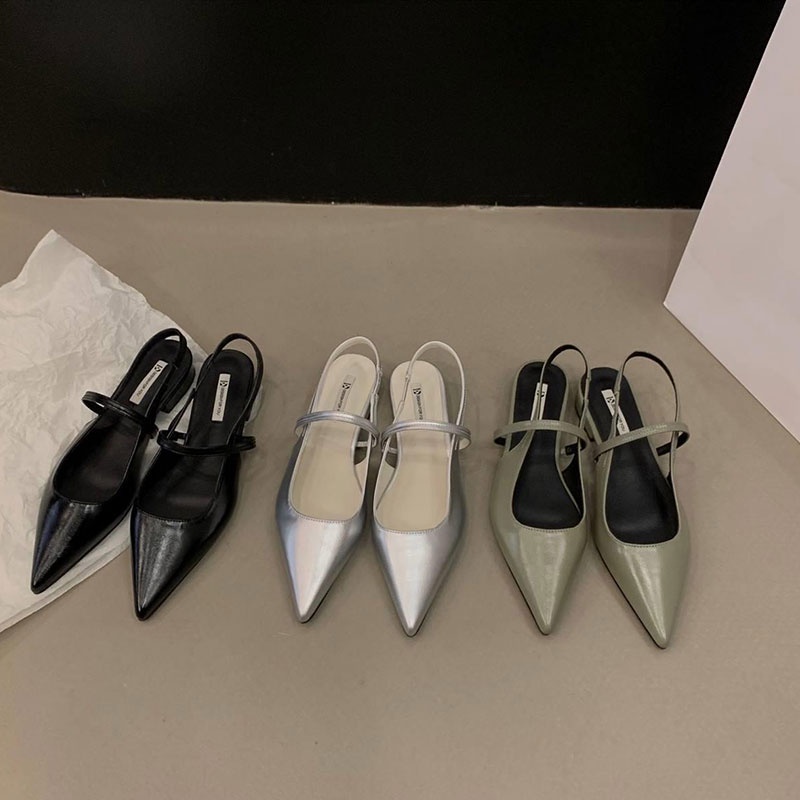 BẠCH LỘC ĐẠI NHÂN✨ Giày Búp Bê Đế Bằng Thời Trang Mùa Hè Phong Cách Pháp