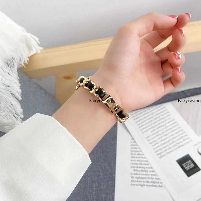 Dây Đồng Hồ Đeo Tay Thời Trang Bằng Da Mềm 49mm 45mm 44mm 42mm 41mm 38mm 40mm iWatch Series 8 7 / 6 / 5 / 4 / 3