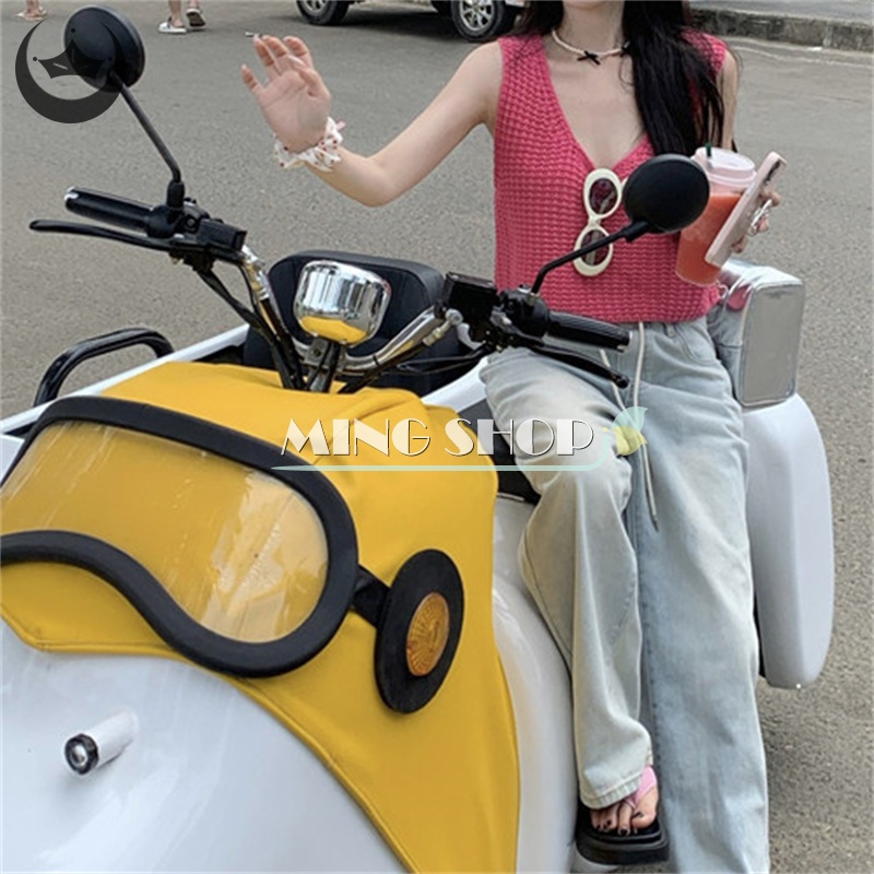 Áo Dệt Kim Sát Nách Cổ Tròn Màu Sắc Thời Trang Mùa Hè Cho Nữ