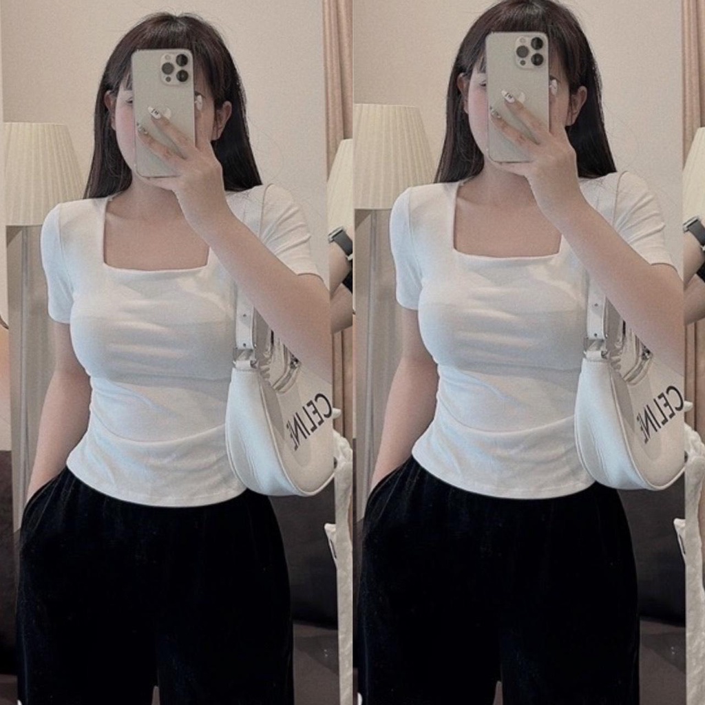 Thời Trang Bigsize Áo Thun Vải Bo Gân 50 - 100Kg Dễ Thương