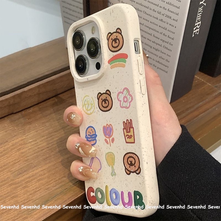 Ốp Điện Thoại Mềm In Hình Gấu Graffiti Cho iPhone 15 14 13 12 11 Pro Max X XR Xs Max 8 7 6 6s Plus SE 2020