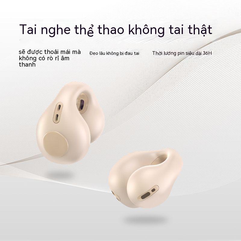 Tai Nghe Bluetooth Dẫn Truyền Xương Không Dây Không Tai Thời Trang, Thời Trang Thể Thao Phổ Thông Apple