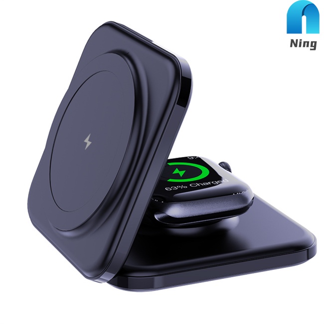 Đế Sạc Không Dây 2 Trong 1 Có Nam Châm Cho Điện Thoại / Đồng Hồ