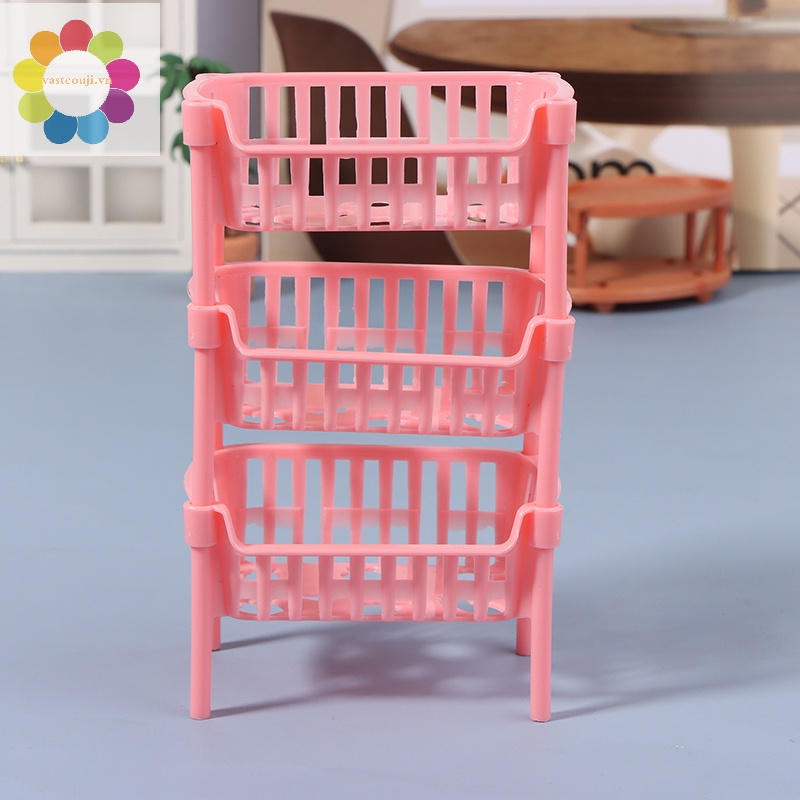 Vastji 1/12 dollhouse thức ăn nhỏ giỏ đựng trái cây búp bê nhà giỏ xếp chồng lên nhau phụ kiện trang trí nhà búp bê vn