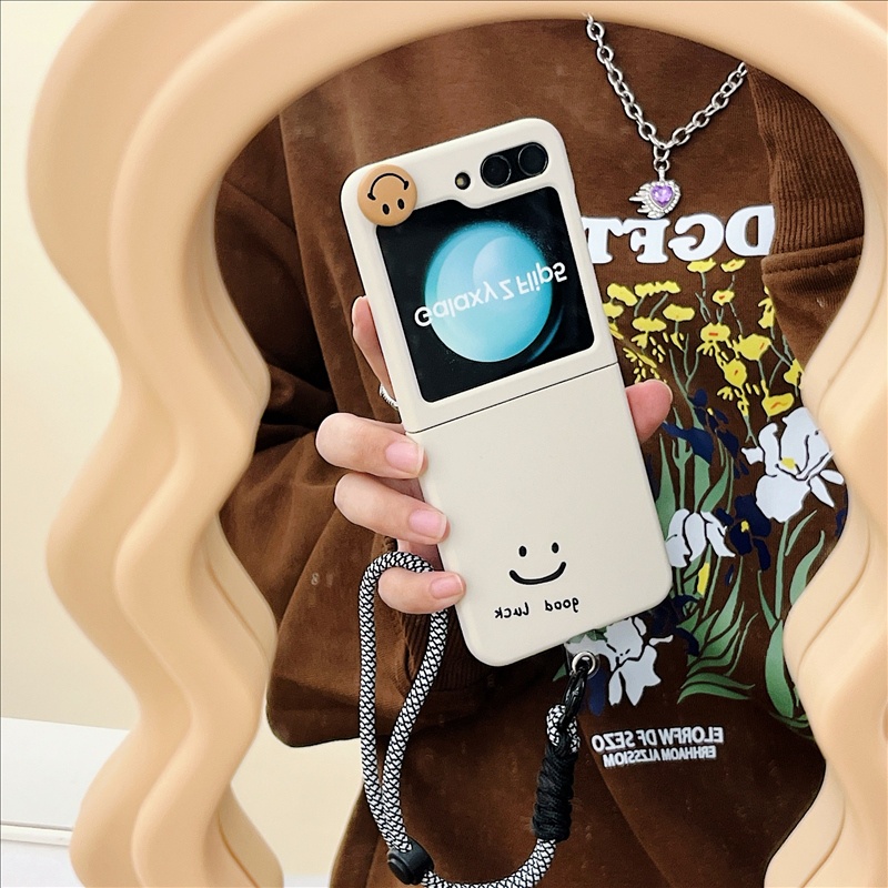 Ốp lưng samsung galaxy z flip 5 3d pochacco smiley lanyard fold case for flip 5 shockproof protector hard cover