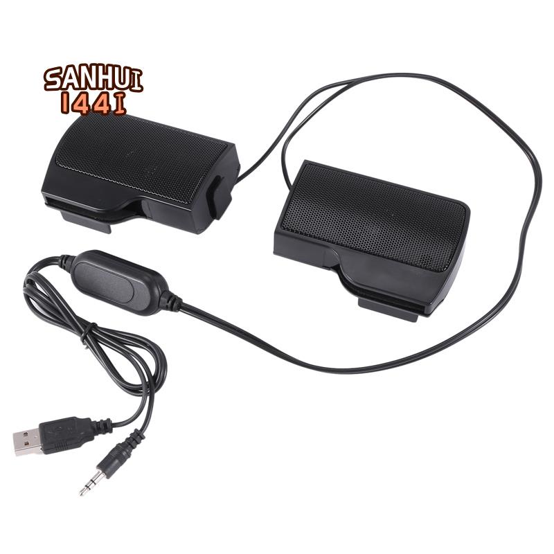 Clip mini portable usb stereo speaker soundbar cho máy tính xách tay máy tính xách tay máy tính pc máy nghe nhạc điện thoại mp3