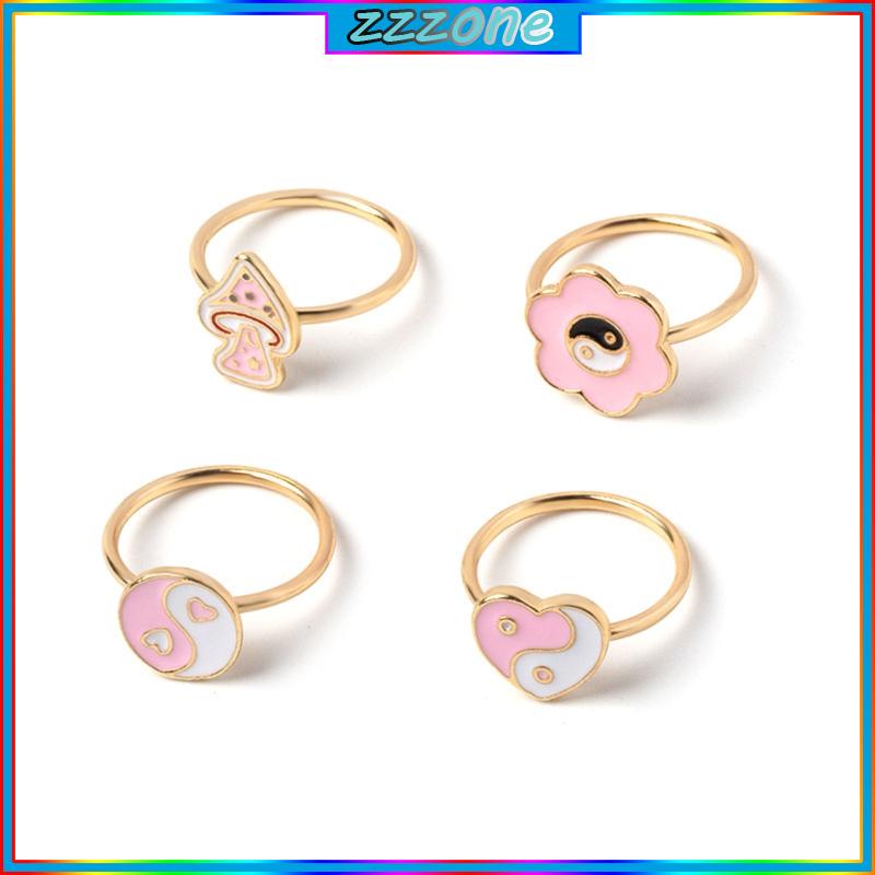 Zzz hoa tráng men dễ thương nhẫn bát quái taichi trung quốc vòng đeo tay vàng vòng đeo tay vòng đeo tay cho phụ nữ quà tặng đảng nữ do thái