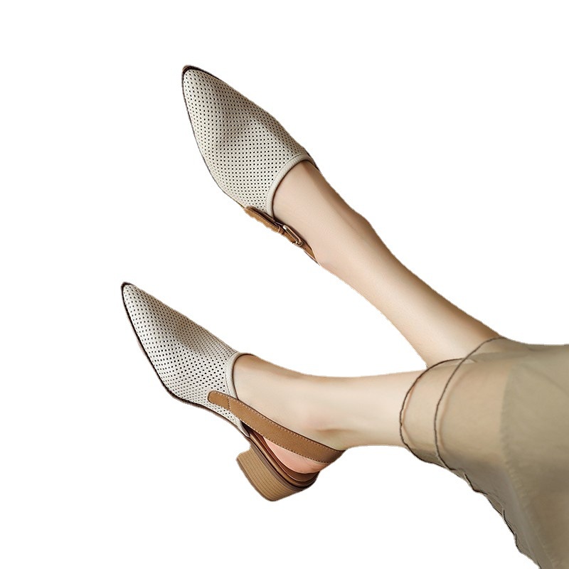 Xăng đan Cao Gót Hở Ngón Thời Trang Mùa Hè Hàn Quốc 2023 Cho Nữ