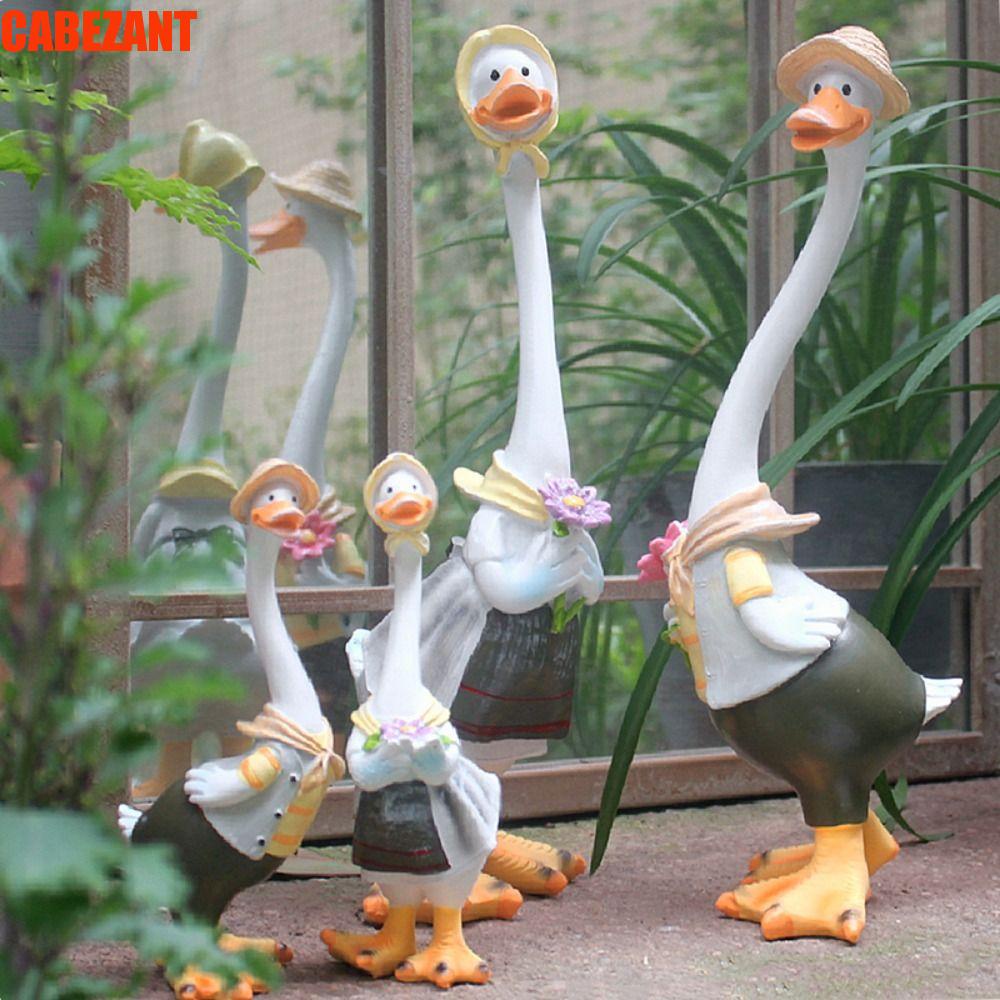Cabezant duck craft handmade tác phẩm nghệ thuật hiện đại đồ trang trí sân vườn sáng tạo tượng vườn tinh tế