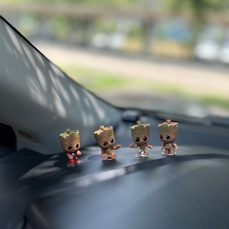 Guardians of the galaxy tree hình groot car center console đồ trang trí phim hoạt hình dễ thương xe búp bê đồ trang trí chữa bệnh xe hơi phụ kiện làm bằng tay