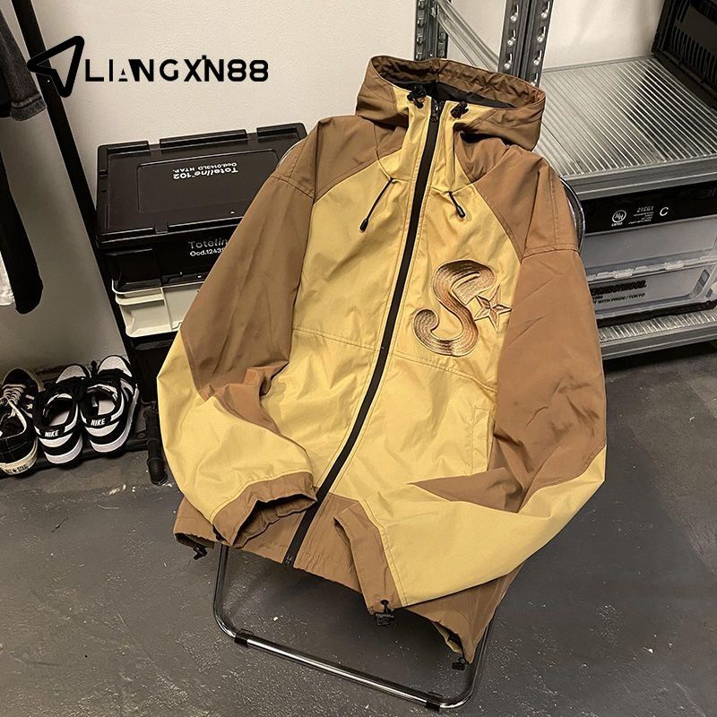 Hàng Mới Về Áo Khoác Bóng Chày Có Nón Thêu Họa Tiết Phong Cách Đường Phố Mỹ Thời Trang Mùa Thu Cho Nam Và Nữ