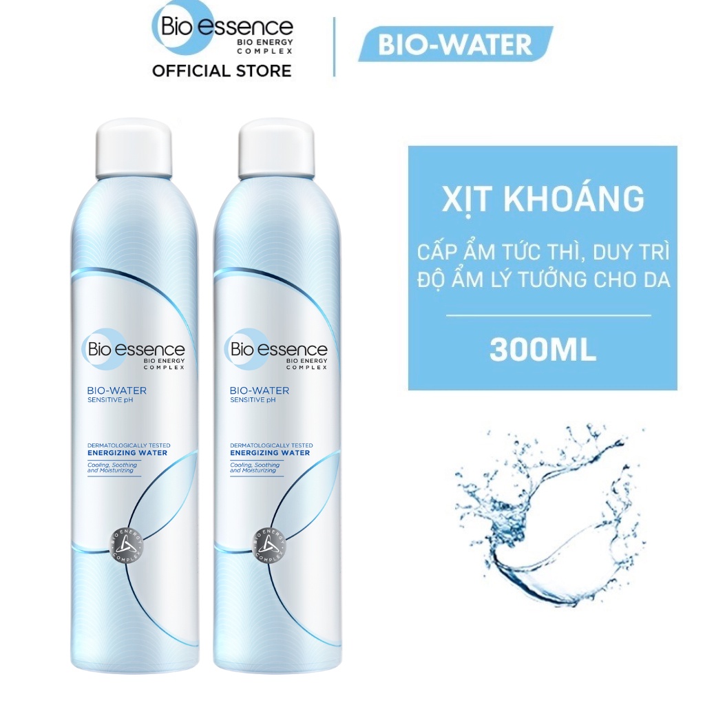 Combo 2 Chai Nước khoáng dưỡng da ẩm mượt mịn màng Bio-Essence Bio-Water Water Energizing 300ml