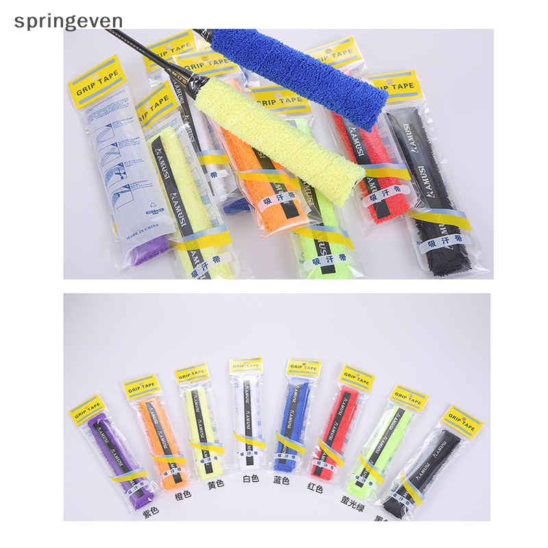 Springeven vợt cầu lông gel tay tóc dài sợi nhỏ khăn tay gel cầu lông sweatband anti-slip plus khăn dày cao su rft