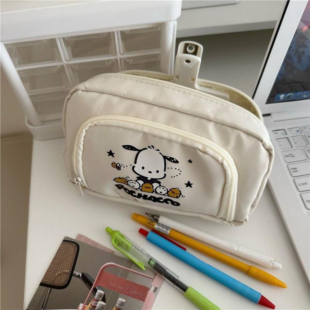 KUNHEV Túi Đựng Bút Chì Sức Chứa Lớn Nhiều Ngăn In Hình Chó pacha Hoạt Hình Cho Học Sinh