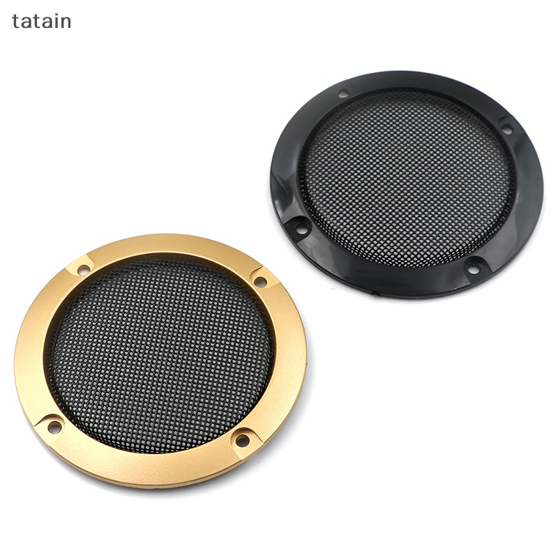 Tatain 3 "inch vỏ loa âm thanh trang trí vòng tròn lưới kim loại lưới tản nhiệt 2 chiếc vn