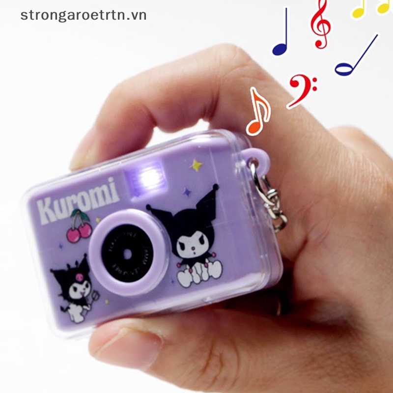 Strongaroetrtn sanrio kuromi melody cinnamoroll mini camera phụ kiện móc chìa khóa ô tô.
