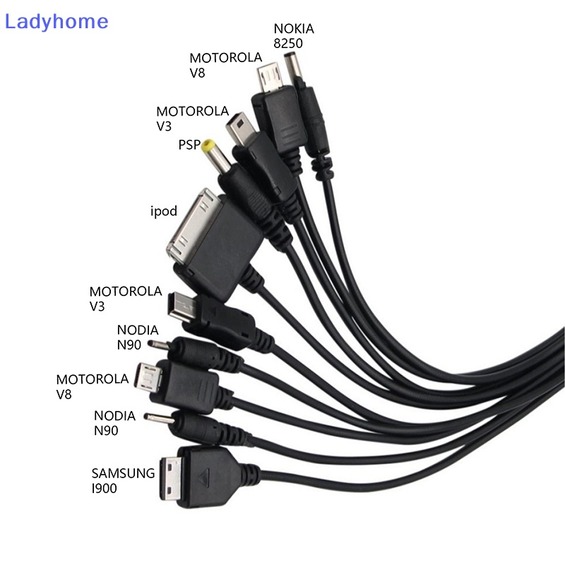 Lady multi pin cable charger usb adapter cable dây dữ liệu 10 in 1 usb data transfer cable universal vn