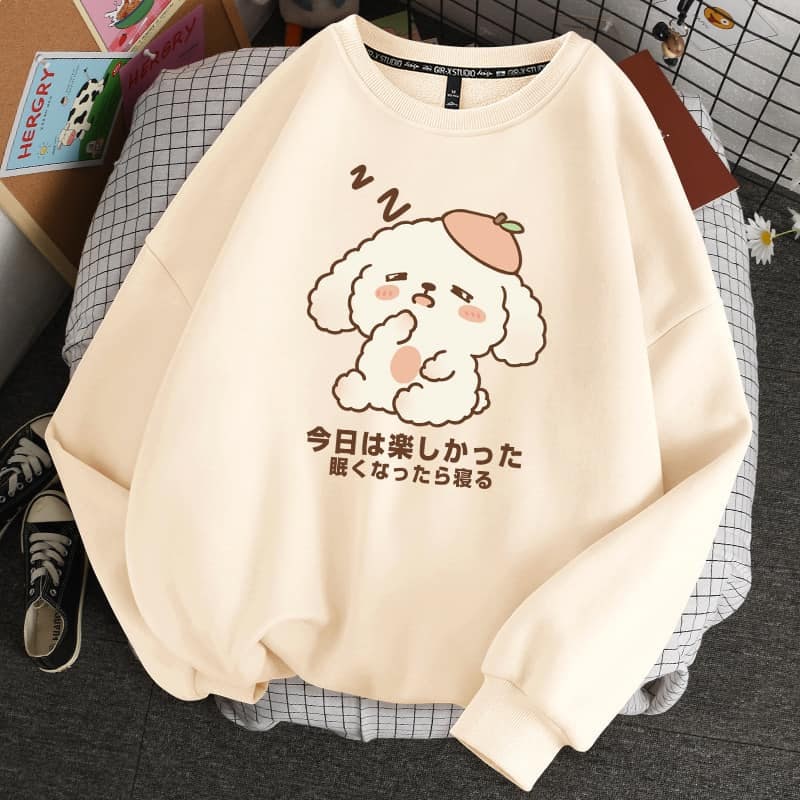 Áo Sweater cổ tròn nỉ dài tay Nam Nữ in hình cute ngộ nghĩnh cho cả nam và nữ