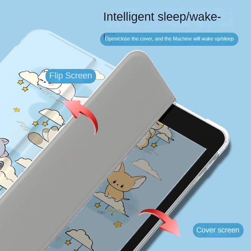 Thích hợp cho ipad pro11 chơi ipad kitty dễ thương gen9/8/7 10.2 ipad có khe cắm bút gen5 / 69.7 ba lần air5 / 4 10.9 túi khí 2022 gen 10 ipad case