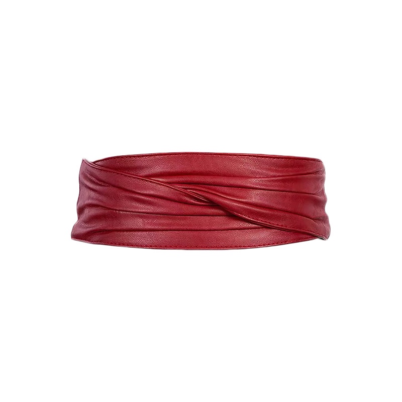 Thắt lưng sang trọng lady trang trí body-shaping màu đen thắt lưng da rộng cho phụ nữ kaki