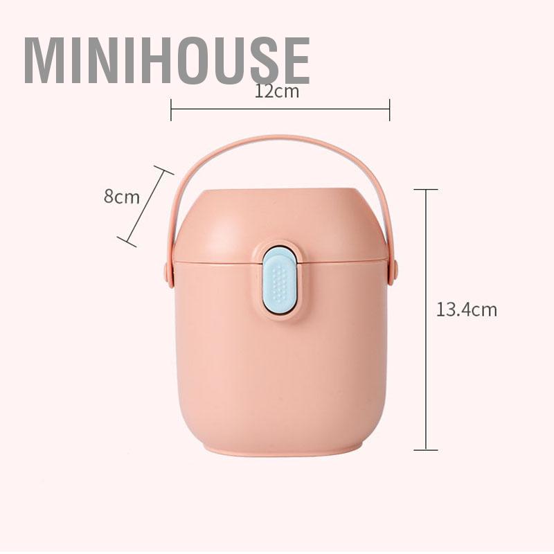 MiniHouse Bình đựng sữa bột cho bé Hộp lưu trữ đồ ăn nhẹ trái cây dung tích lớn dễ thương du lịch