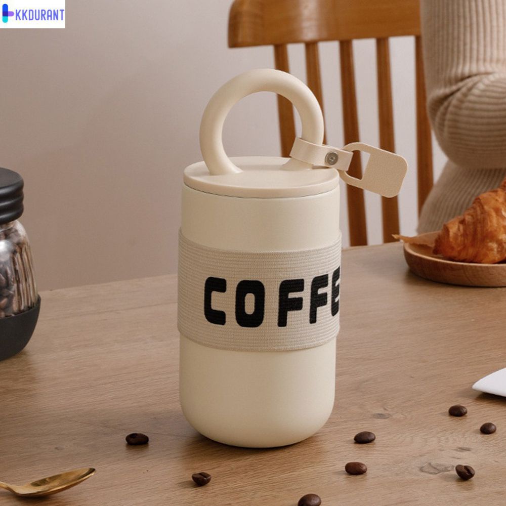 Bình Nước Giữ Nhiệt Kèm Ống Hút Ly Giữ Nhiệt Cute Dễ Thương Có Quai Giá trị cao, tách cà phê, nhỏ gọn, thép không gỉ, lắp ráp một tách cảng